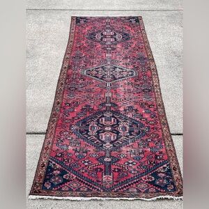 Vintage Persian runner rug 9’x2’ 8”